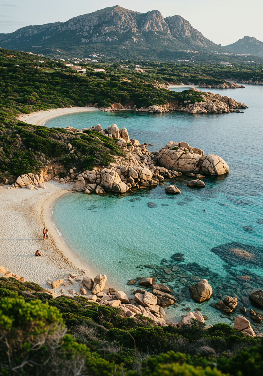 luxury private tours Sardinia - pristine cove crystal clear water