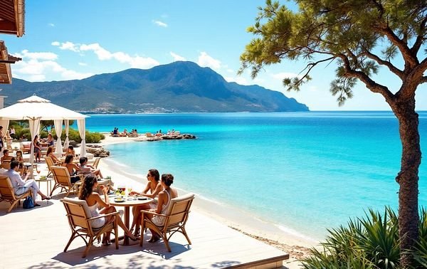 Beach club by the sea