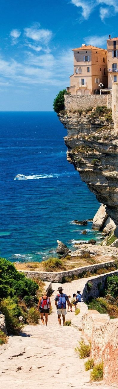 Bonifacio old town on the cliffs