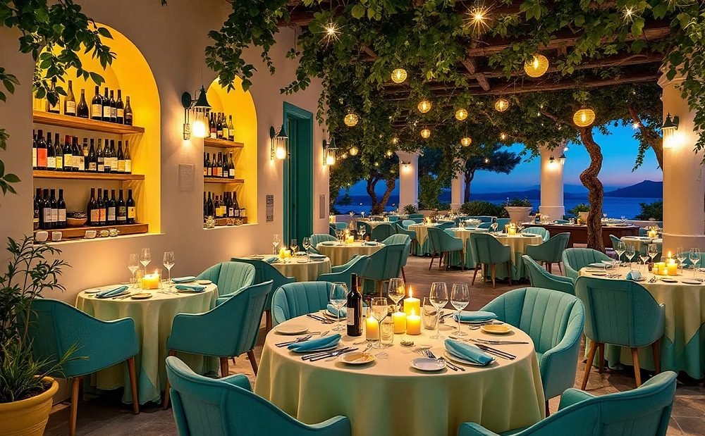 Hotel restaurant terrace