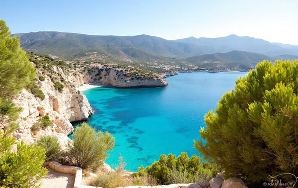 Secluded cove in the La Maddalena Archipelago